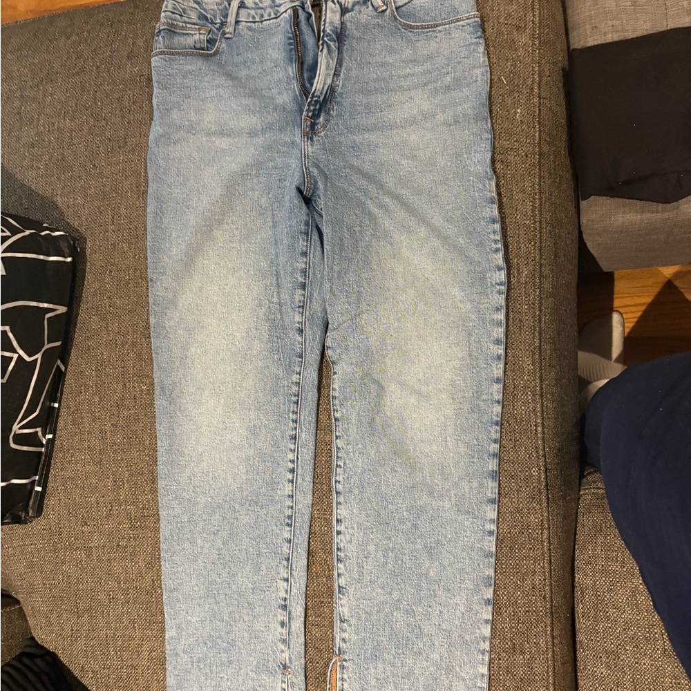 Good American Light Blue Straight Leg Jeans